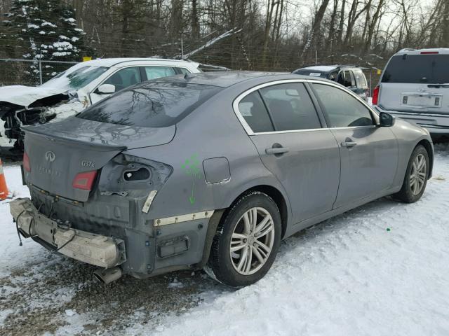 JN1CV6AR2AM450017 - 2010 INFINITI G37 GRAY photo 4