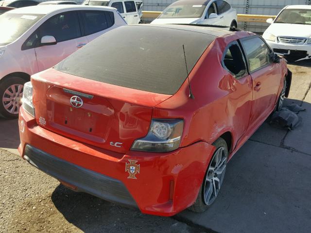 JTKJF5C71E3081761 - 2014 TOYOTA SCION TC 红色 照片 4
