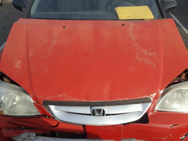 1HGEM21732L035295 - 2002 HONDA CIVIC HX RED photo 7