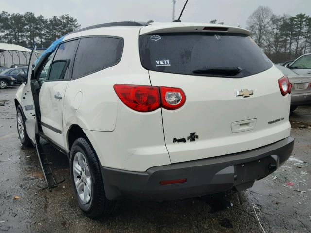 1GNKREED1BJ300478 - 2011 CHEVROLET TRAVERSE L WHITE photo 3