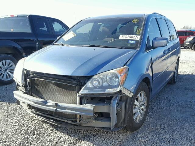 5FNRL384X9B055917 - 2009 HONDA ODYSSEY EX BLUE photo 2