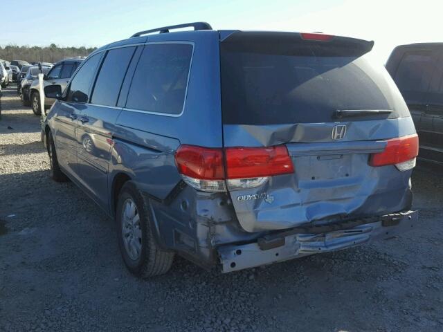 5FNRL384X9B055917 - 2009 HONDA ODYSSEY EX BLUE photo 3