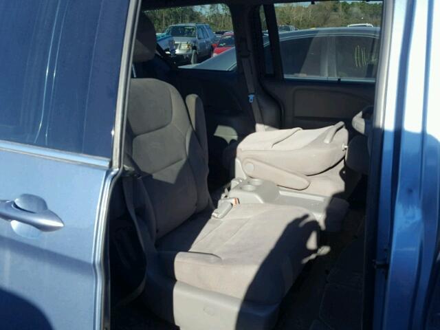 5FNRL384X9B055917 - 2009 HONDA ODYSSEY EX BLUE photo 6