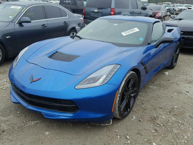 1G1YH2D73G5107631 - 2016 CHEVROLET CORVETTE S BLUE photo 2