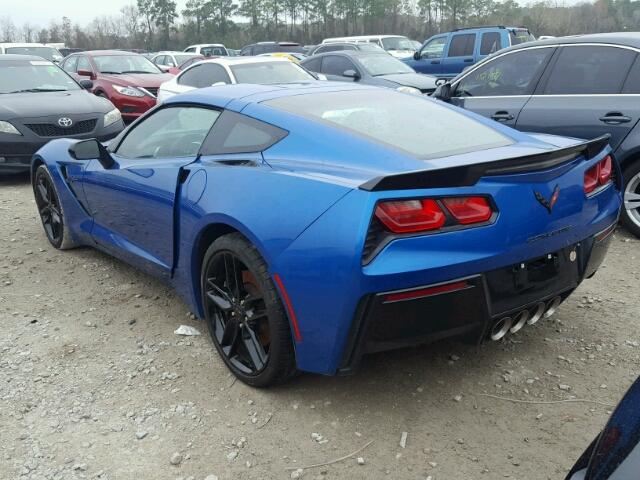 1G1YH2D73G5107631 - 2016 CHEVROLET CORVETTE S BLUE photo 3