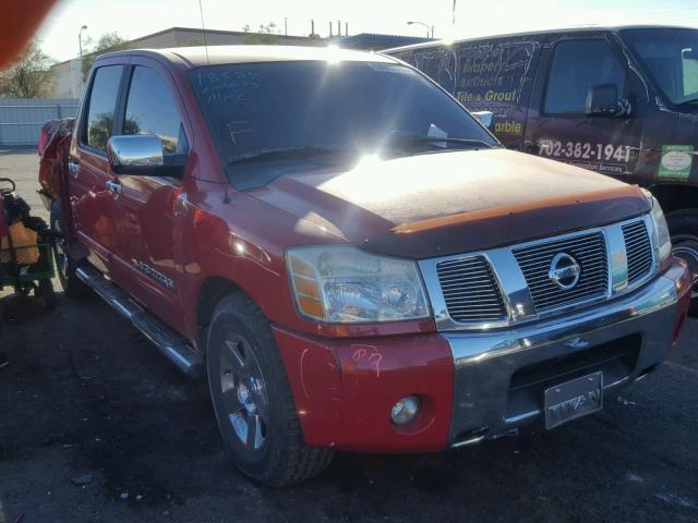 1N6AA07A76N539496 - 2006 NISSAN TITAN XE RED photo 1