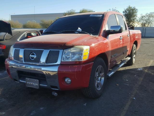 1N6AA07A76N539496 - 2006 NISSAN TITAN XE RED photo 2