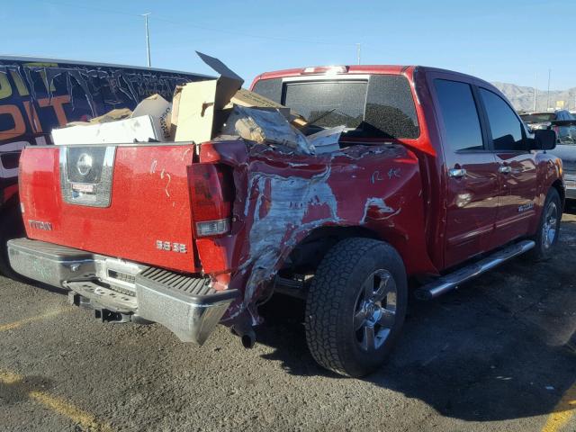 1N6AA07A76N539496 - 2006 NISSAN TITAN XE RED photo 4