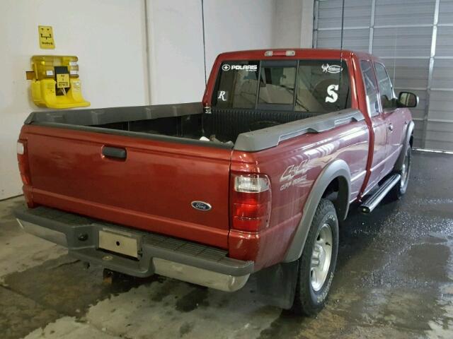 1FTZR15E11TA08048 - 2001 FORD RANGER SUP RED photo 4