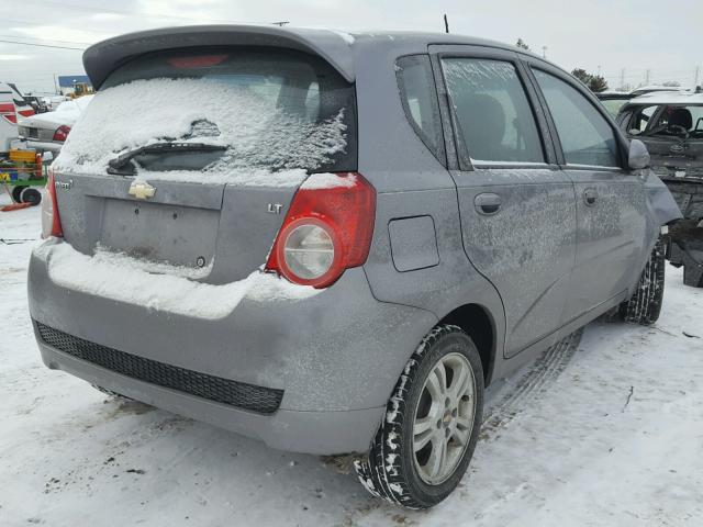 KL1TG66EX9B649358 - 2009 CHEVROLET AVEO LT GRAY photo 4