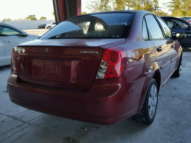 KL5JD56Z48K751409 - 2008 SUZUKI FORENZA BA BURGUNDY photo 4