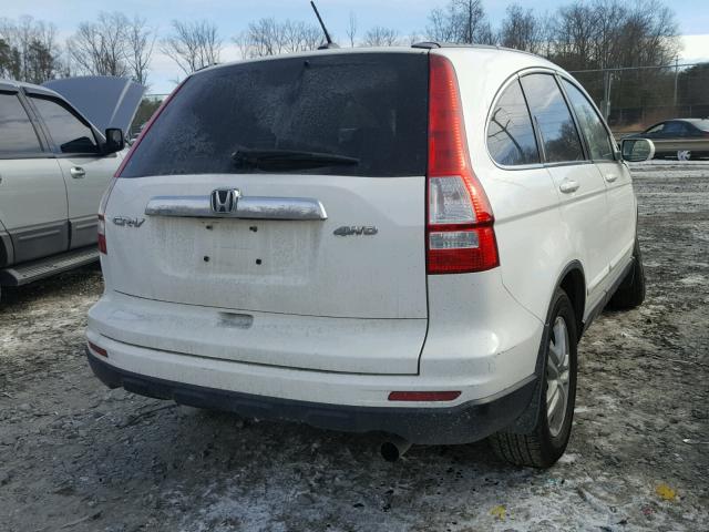 5J6RE4H76AL097264 - 2010 HONDA CR-V EXL WHITE photo 4