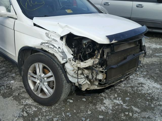 5J6RE4H76AL097264 - 2010 HONDA CR-V EXL WHITE photo 9