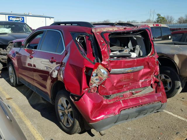 2GNALBEK0E1131255 - 2014 CHEVROLET EQUINOX LT RED photo 3