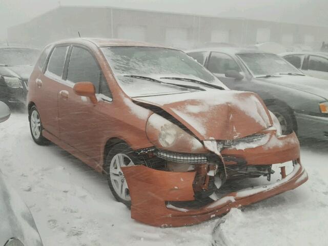 JHMGD38678S062118 - 2008 HONDA FIT SPORT ORANGE photo 1