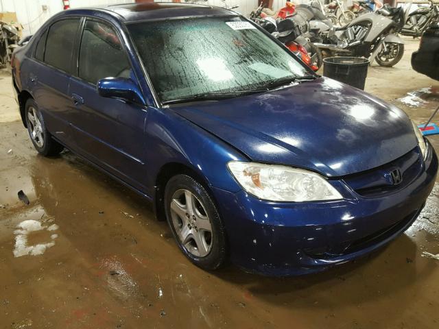 2HGES26774H587963 - 2004 HONDA CIVIC EX BLUE photo 1