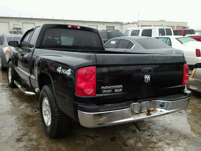 1D7HW42KX6S508731 - 2006 DODGE DAKOTA SLT BLACK photo 3