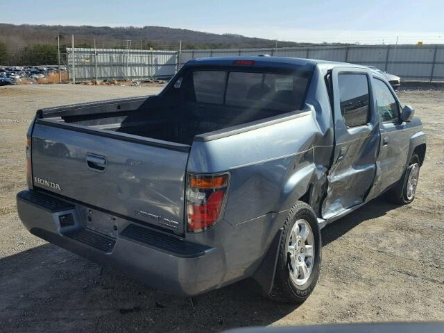 2HJYK16568H538081 - 2008 HONDA RIDGELINE BLUE photo 4