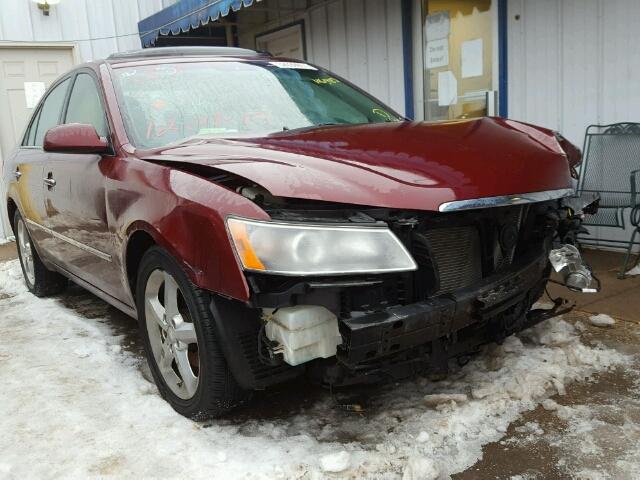 5NPEU46C58H308105 - 2008 HYUNDAI SONATA SE BURGUNDY photo 1