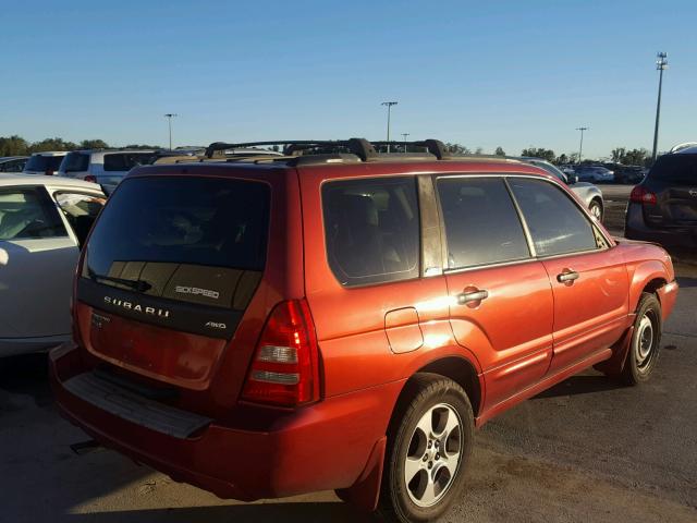 JF1SG65644H745923 - 2004 SUBARU FORESTER 2 RED photo 4