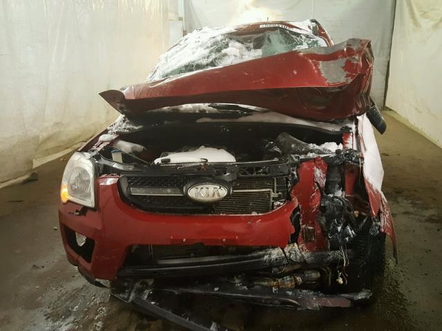 KNDKGCA35A7710082 - 2010 KIA SPORTAGE L RED photo 9