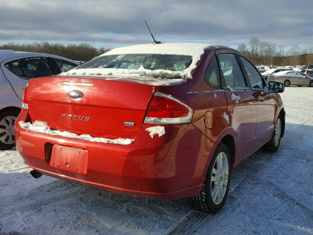 1FAHP3HN9BW119414 - 2011 FORD FOCUS SEL RED photo 4