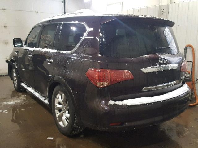 JN8AZ2NE1B9001106 - 2011 INFINITI QX56 BROWN photo 3