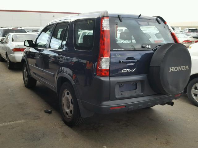 JHLRD78576C030787 - 2006 HONDA CR-V LX BLUE photo 3