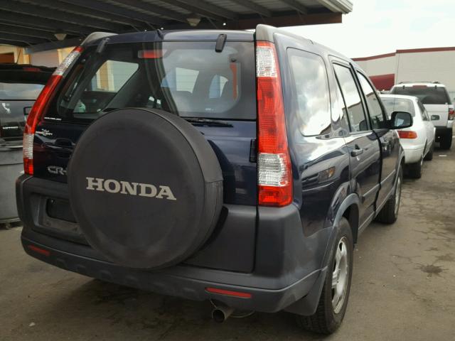 JHLRD78576C030787 - 2006 HONDA CR-V LX BLUE photo 4