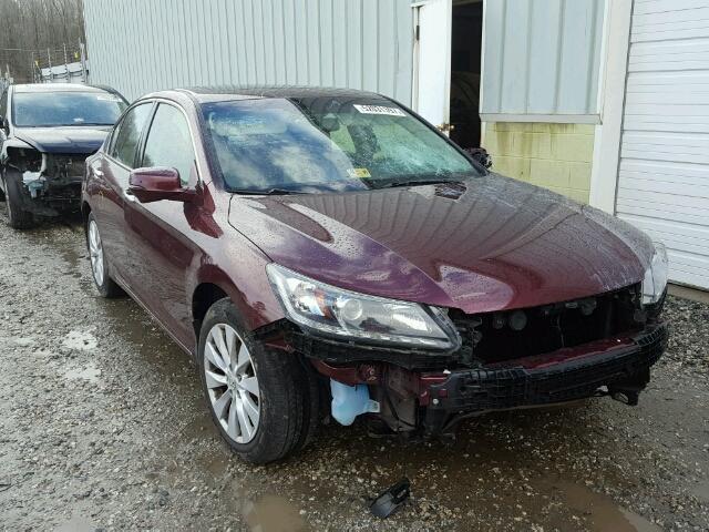 1HGCR3F80EA011651 - 2014 HONDA ACCORD EXL MAROON photo 1