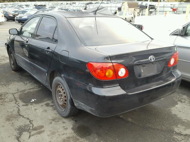 1NXBR32E33Z013536 - 2003 TOYOTA COROLLA CE BLACK photo 3