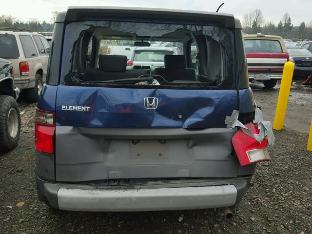 5J6YH28543L009983 - 2003 HONDA ELEMENT EX BLUE photo 9