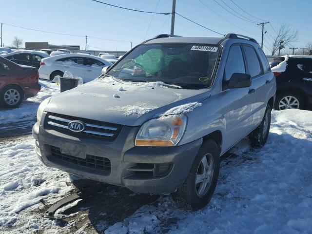 KNDJF724887539562 - 2008 KIA SPORTAGE L GRAY photo 2