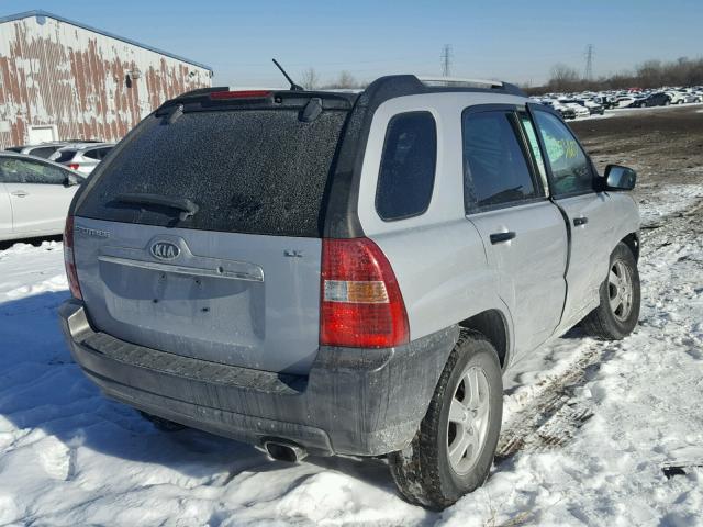 KNDJF724887539562 - 2008 KIA SPORTAGE L GRAY photo 4