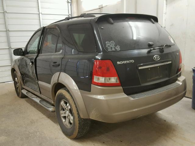 KNDJD733965548937 - 2006 KIA SORENTO EX BLACK photo 3