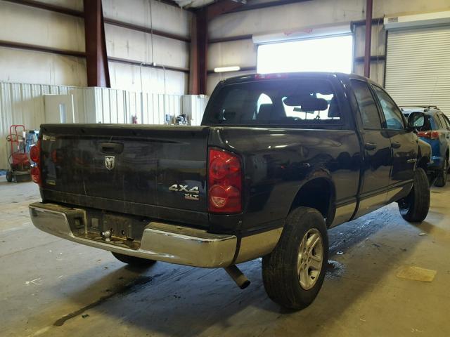 1D7HU18P87J580283 - 2007 DODGE RAM 1500 S BLACK photo 4