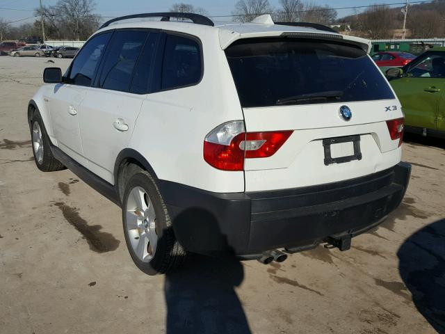 WBXPA93415WD16970 - 2005 BMW X3 3.0I WHITE photo 3