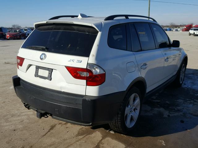 WBXPA93415WD16970 - 2005 BMW X3 3.0I WHITE photo 4