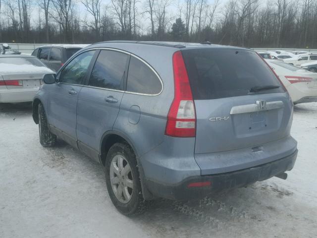 5J6RE48718L047494 - 2008 HONDA CR-V EXL BLUE photo 3