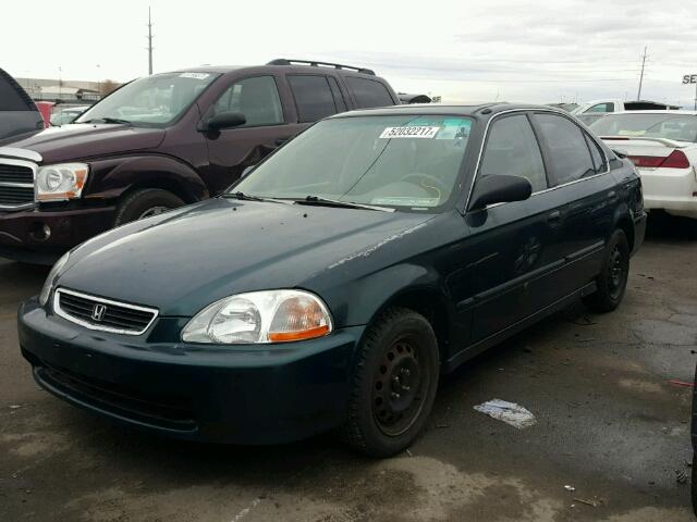 JHMEJ6575VS003630 - 1997 HONDA CIVIC LX GREEN photo 2