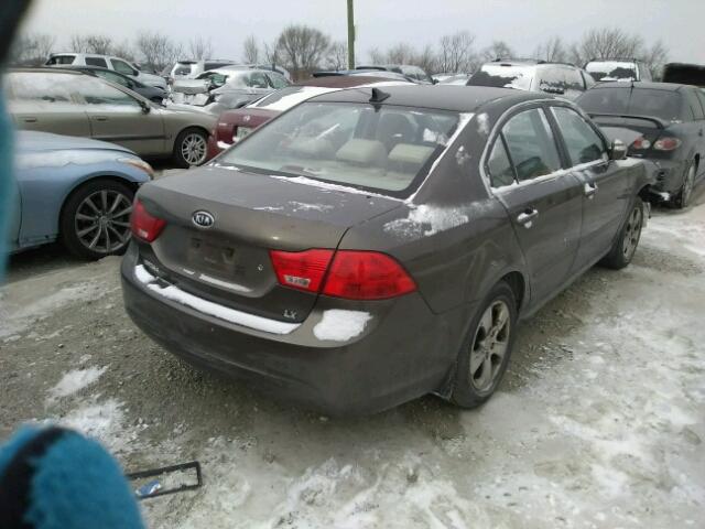 KNAGE228595310091 - 2009 KIA OPTIMA LX BROWN photo 4