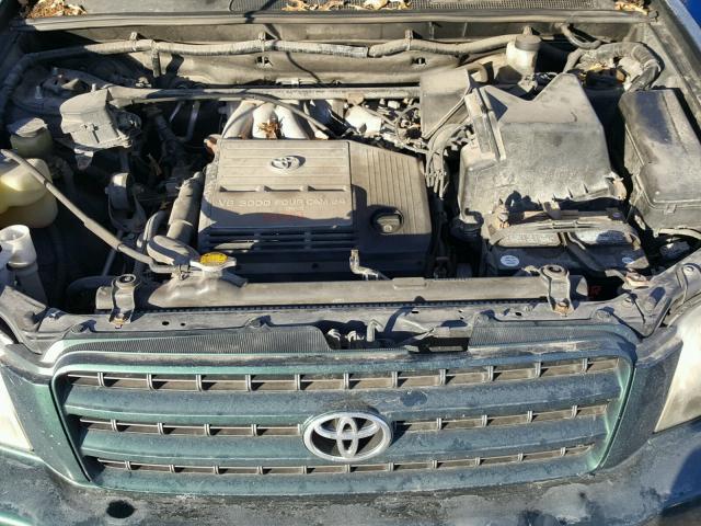 JTEGF21A320048039 - 2002 TOYOTA HIGHLANDER GREEN photo 7