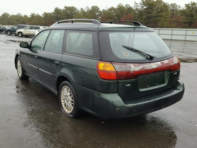 4S3BH635437310188 - 2003 SUBARU LEGACY L GREEN photo 3