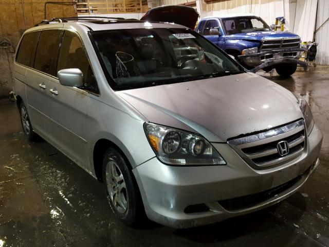 5FNRL38775B059668 - 2005 HONDA ODYSSEY EX SILVER photo 1