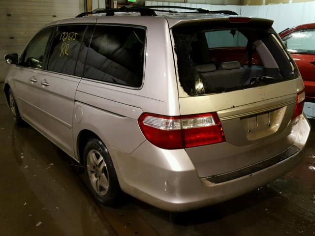 5FNRL38775B059668 - 2005 HONDA ODYSSEY EX SILVER photo 3