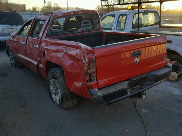 1D7HE28K95S330405 - 2005 DODGE DAKOTA QUA RED photo 3