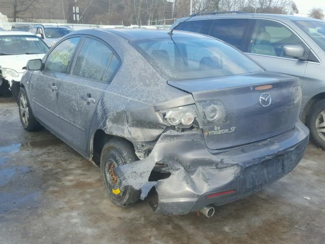 JM1BK324771620370 - 2007 MAZDA 3 S GRAY photo 3