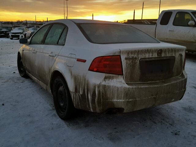 19UUA66215A802926 - 2005 ACURA TL WHITE photo 3