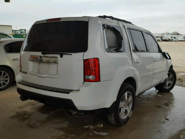 5FNYF3H50AB008119 - 2010 HONDA PILOT EXL WHITE photo 4