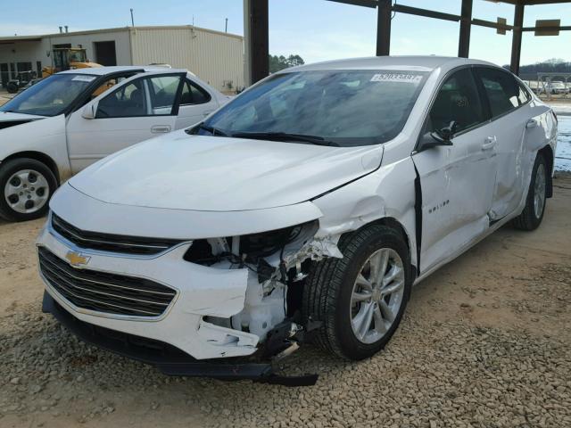 1G1ZE5STXHF115736 - 2017 CHEVROLET MALIBU LT WHITE photo 2